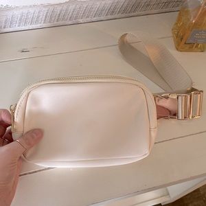 Beige with Gold Hardware Belt Bag / Fanny